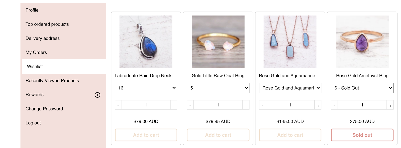 customer account page - add wishlist with flits shopify