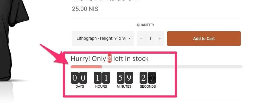 countdown timer to increase conversions