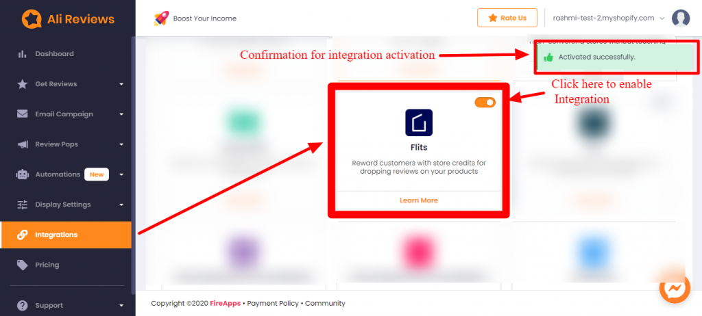Steps in Ali Admin