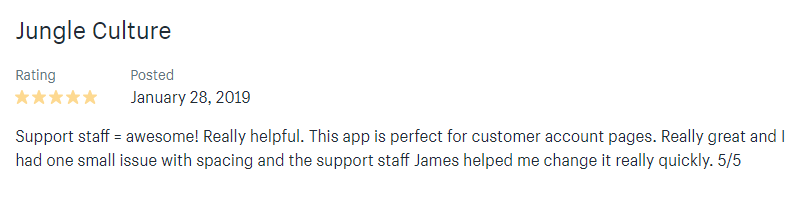 Customer support for Shopify apps- 5 star review