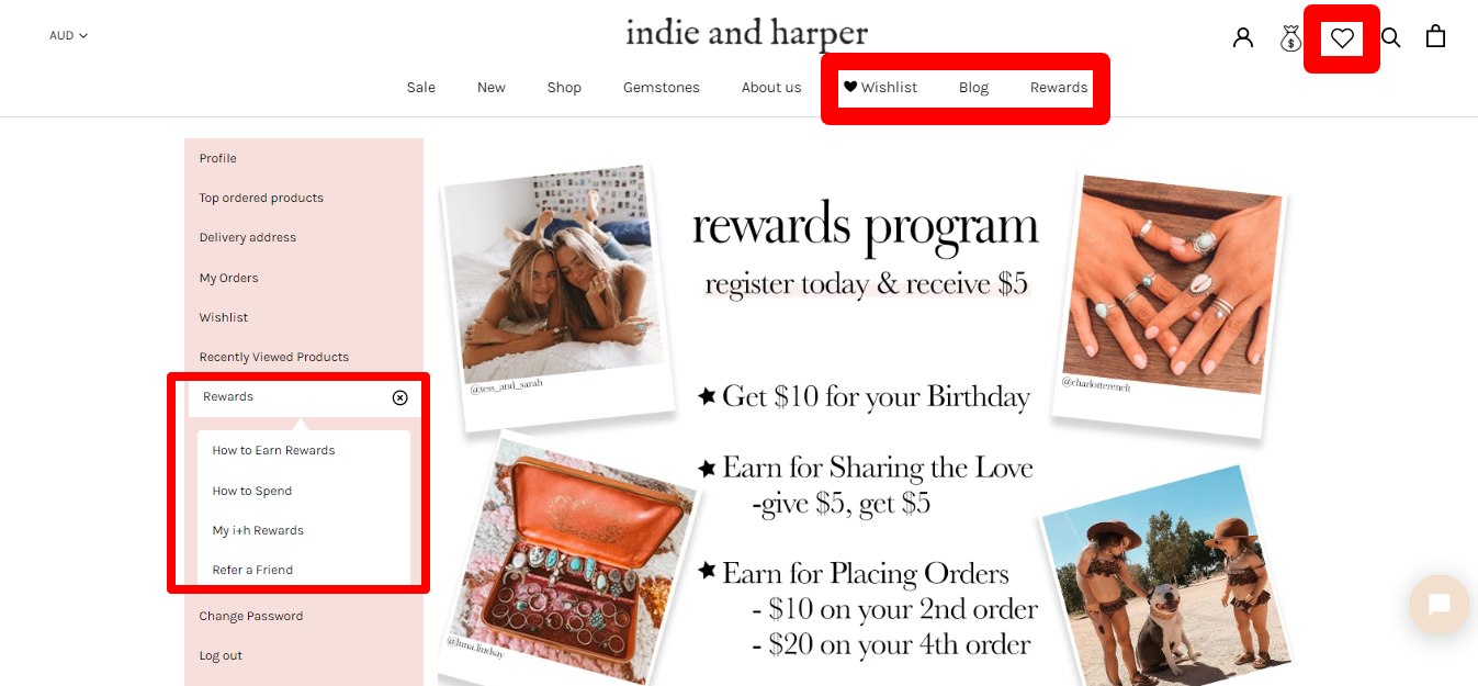 shopify customer account page