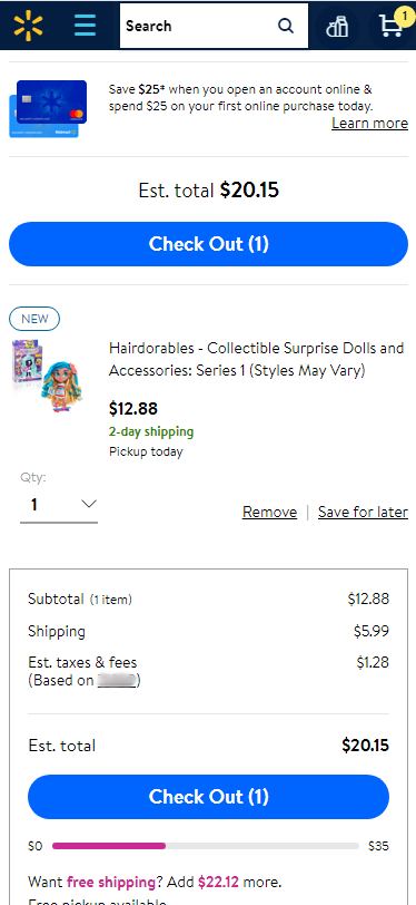 good mobile shopping experience checkout
