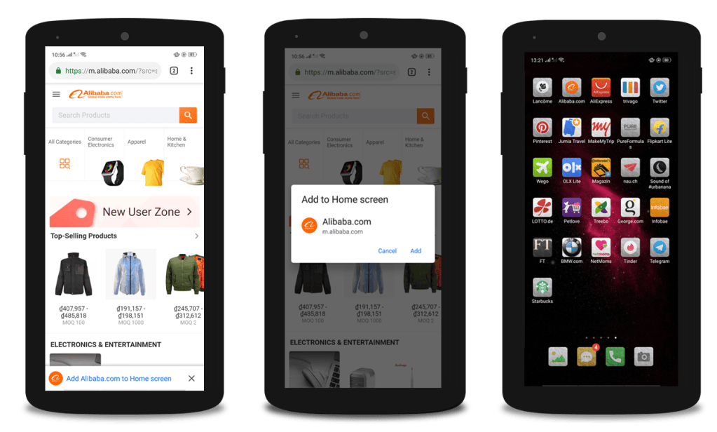pwa for mobile shopping