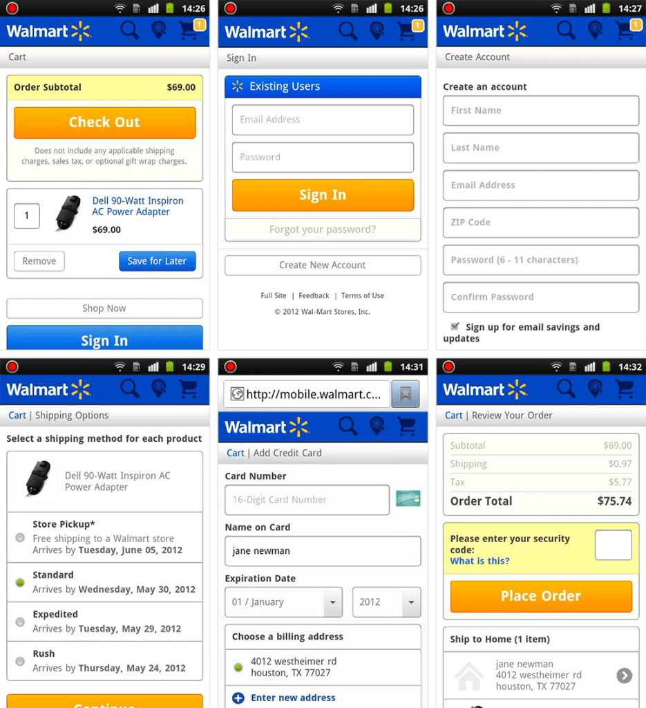 bad mobile shopping experience checkout