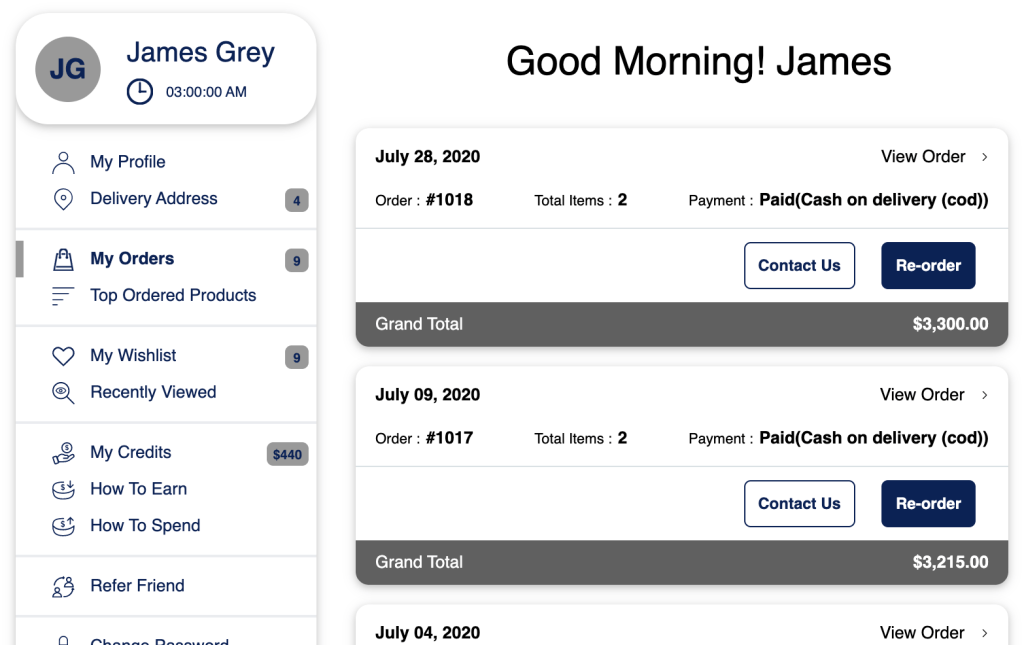 shopify plus customer account page