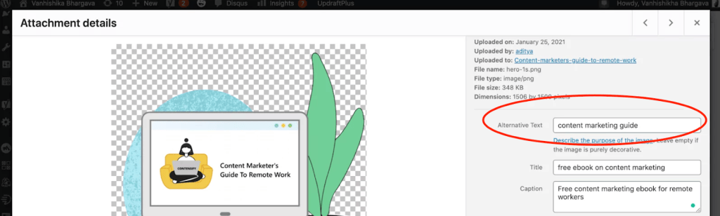 alt text for image seo