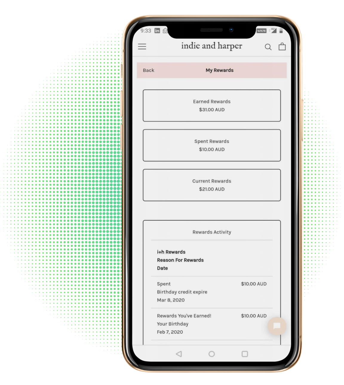 mobile customer account pages on shopify with flits