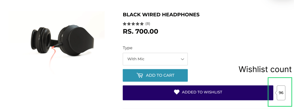 Wishlist count