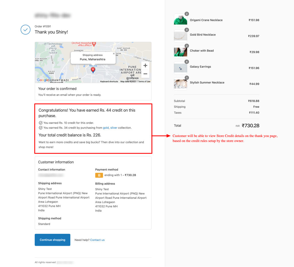 Thank you page update shopify