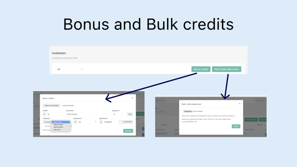 Bulk and bonus credit for BFCM profits