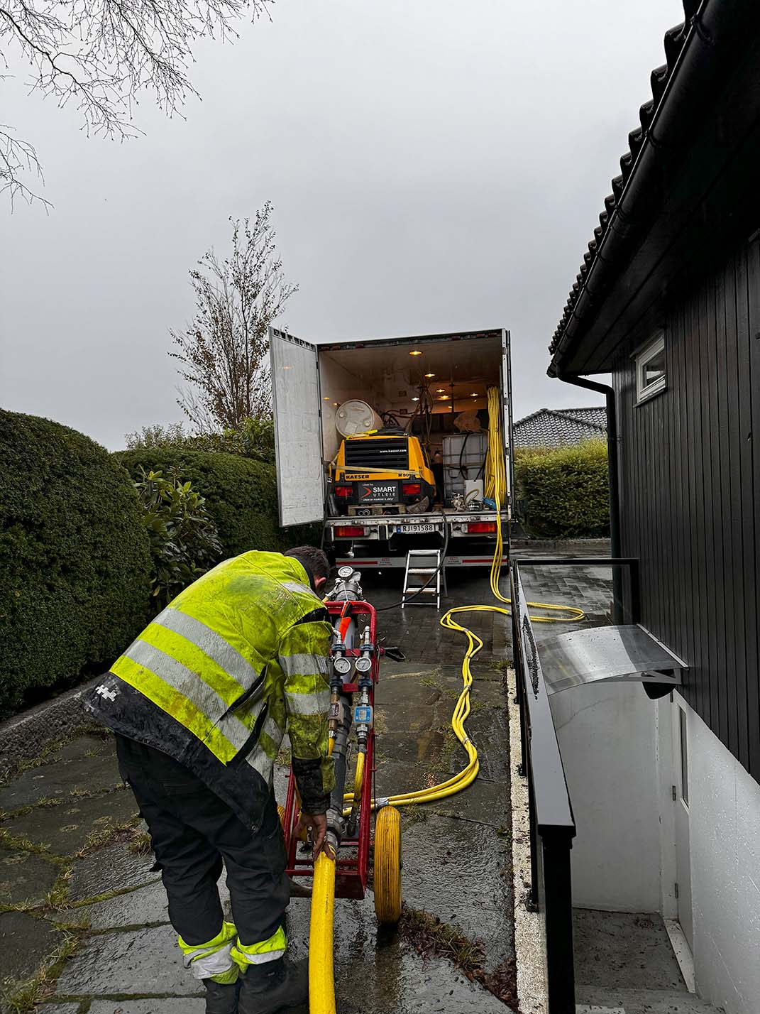 Nedgravd oljetank sikring