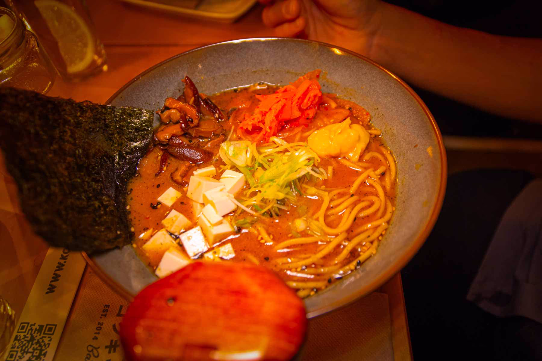 view of ramen bowl