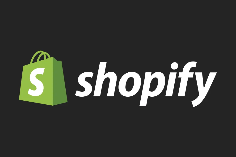 Het logo van Shopify.