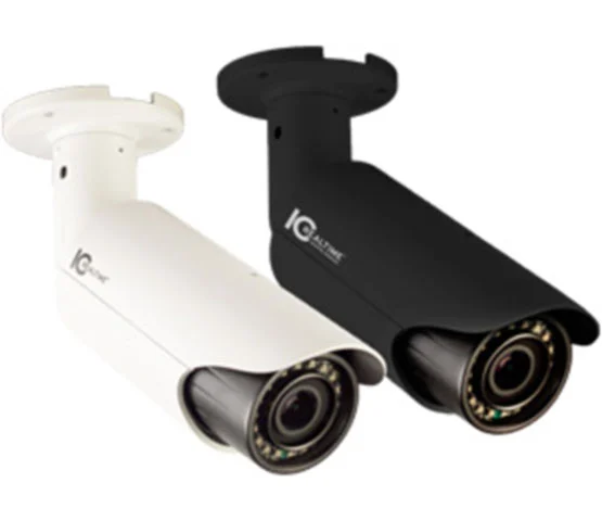 A pair of security cameras.