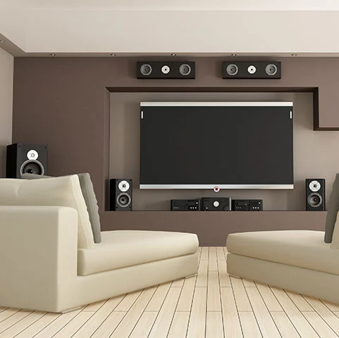 A sophisticated home theater setup.