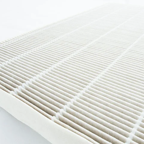 Air filter designed for odor mitigation and indoor air quality improvement, used in heating and cooling systems.