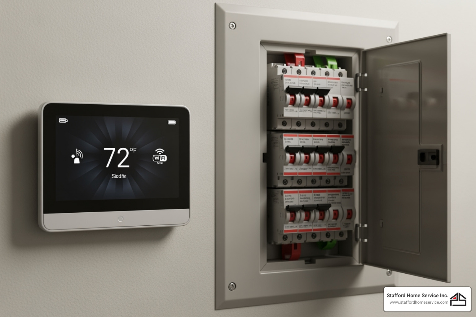 Electrical panel and smart thermostat - Heat pump installation cost Electrical panel and smart thermostat - Heat pump installation cost