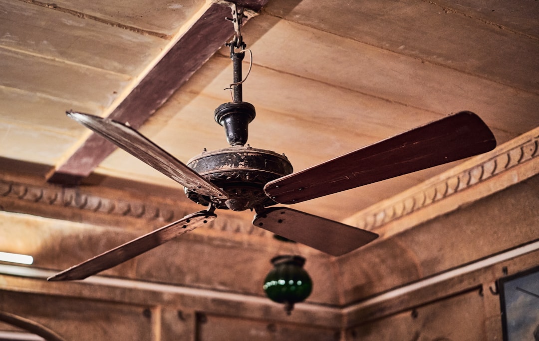 professionally installed ceiling fan in a living room - electrician st louis park