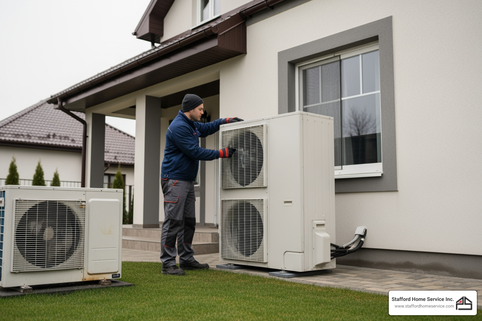 Infographic showing key indicators for heat pump replacement: a timeline showing 15-year average lifespan, a thermometer indicating inconsistent temperatures, a dollar sign representing rising utility costs, and a wrench symbolizing frequent repairs, all centered around a modern heat pump unit - heat pump replacement minneapolis mn Infographic showing key indicators for heat pump replacement: a timeline showing 15-year average lifespan, a thermometer indicating inconsistent temperatures, a dollar sign representing rising utility costs, and a wrench symbolizing frequent repairs, all centered around a modern heat pump unit - heat pump replacement minneapolis mn