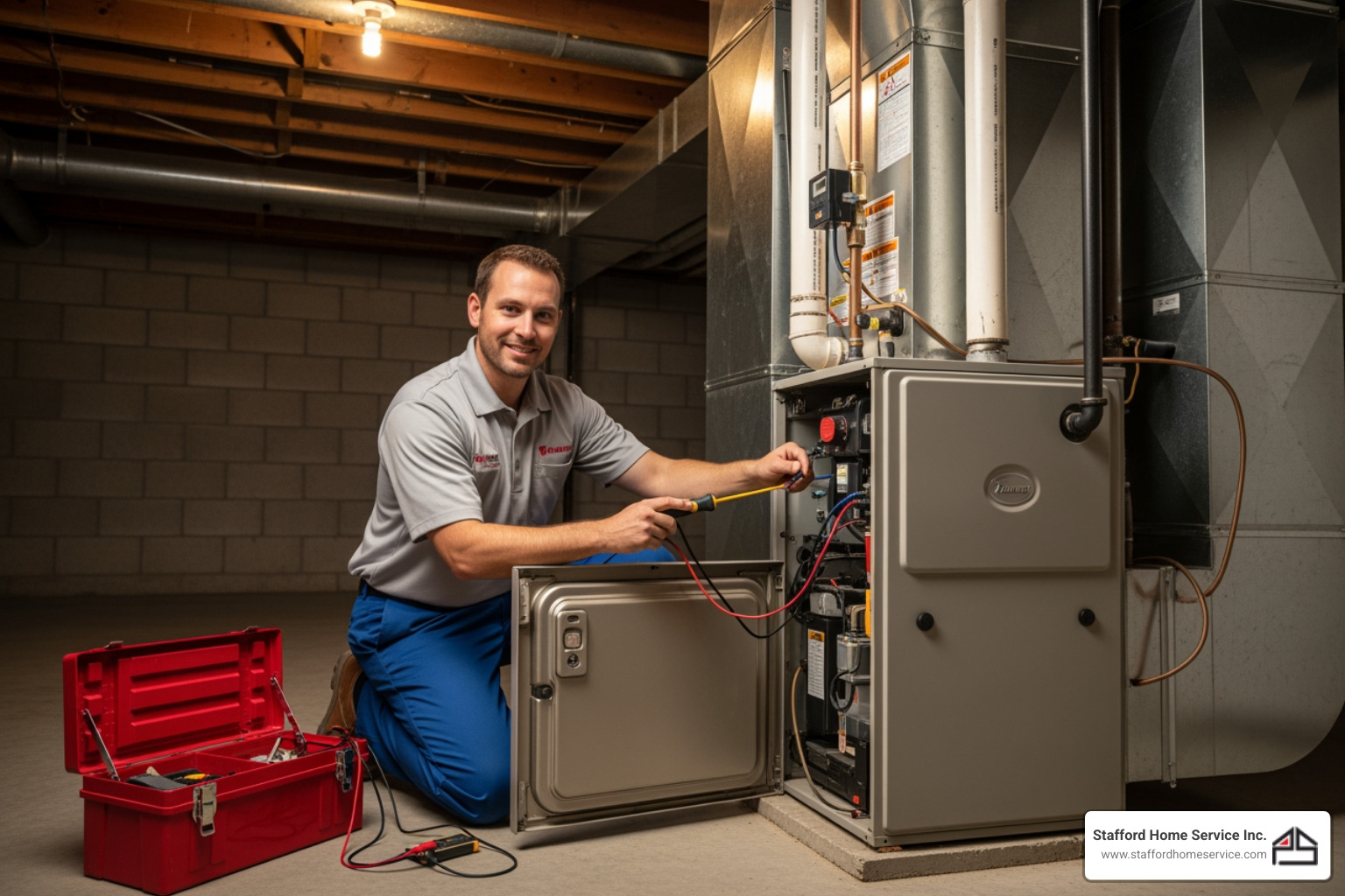 infographic showing the benefits of annual heating maintenance including lower energy bills, fewer breakdowns, extended system life, improved safety with CO testing, and better indoor air quality, with a visual comparison of maintenance costs versus emergency repair costs - affordable heating maintenance in minneapolis, mn