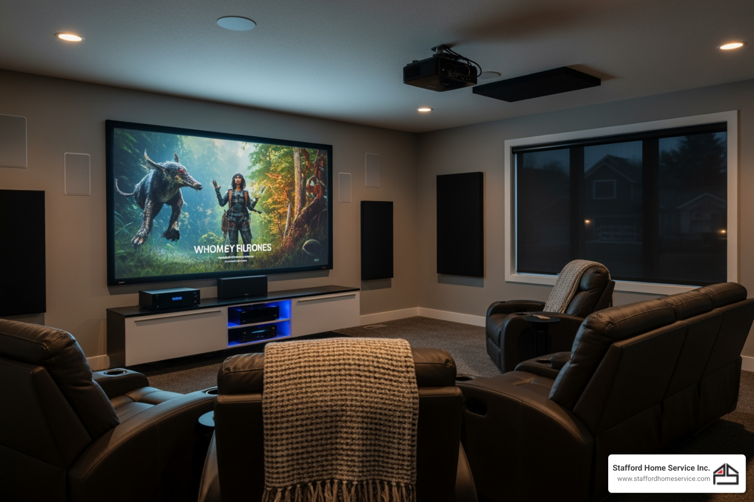 infographic showing the key components of a modern home entertainment system including display options, audio distribution, smart controls, networking infrastructure, and outdoor entertainment zones - home entertainment company in plymouth, mn