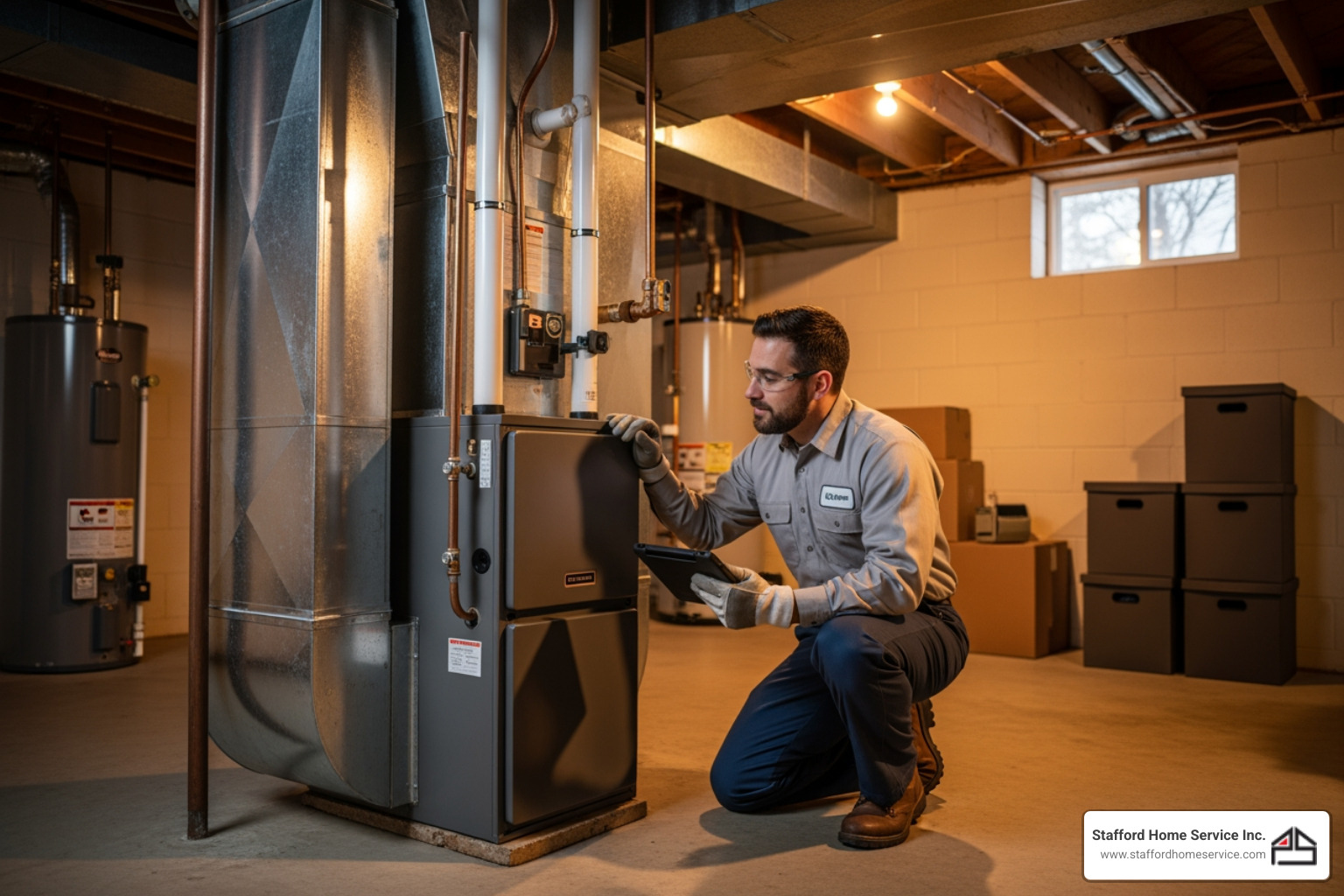 Infographic showing the benefits of annual furnace maintenance including improved energy efficiency leading to lower bills, extended system lifespan by reducing wear and tear, prevention of costly emergency repairs through early detection, maintained manufacturer warranty requirements, and improved home safety through carbon monoxide testing and system checks - affordable furnace tune-up in minneapolis, mn Infographic showing the benefits of annual furnace maintenance including improved energy efficiency leading to lower bills, extended system lifespan by reducing wear and tear, prevention of costly emergency repairs through early detection, maintained manufacturer warranty requirements, and improved home safety through carbon monoxide testing and system checks - affordable furnace tune-up in minneapolis, mn