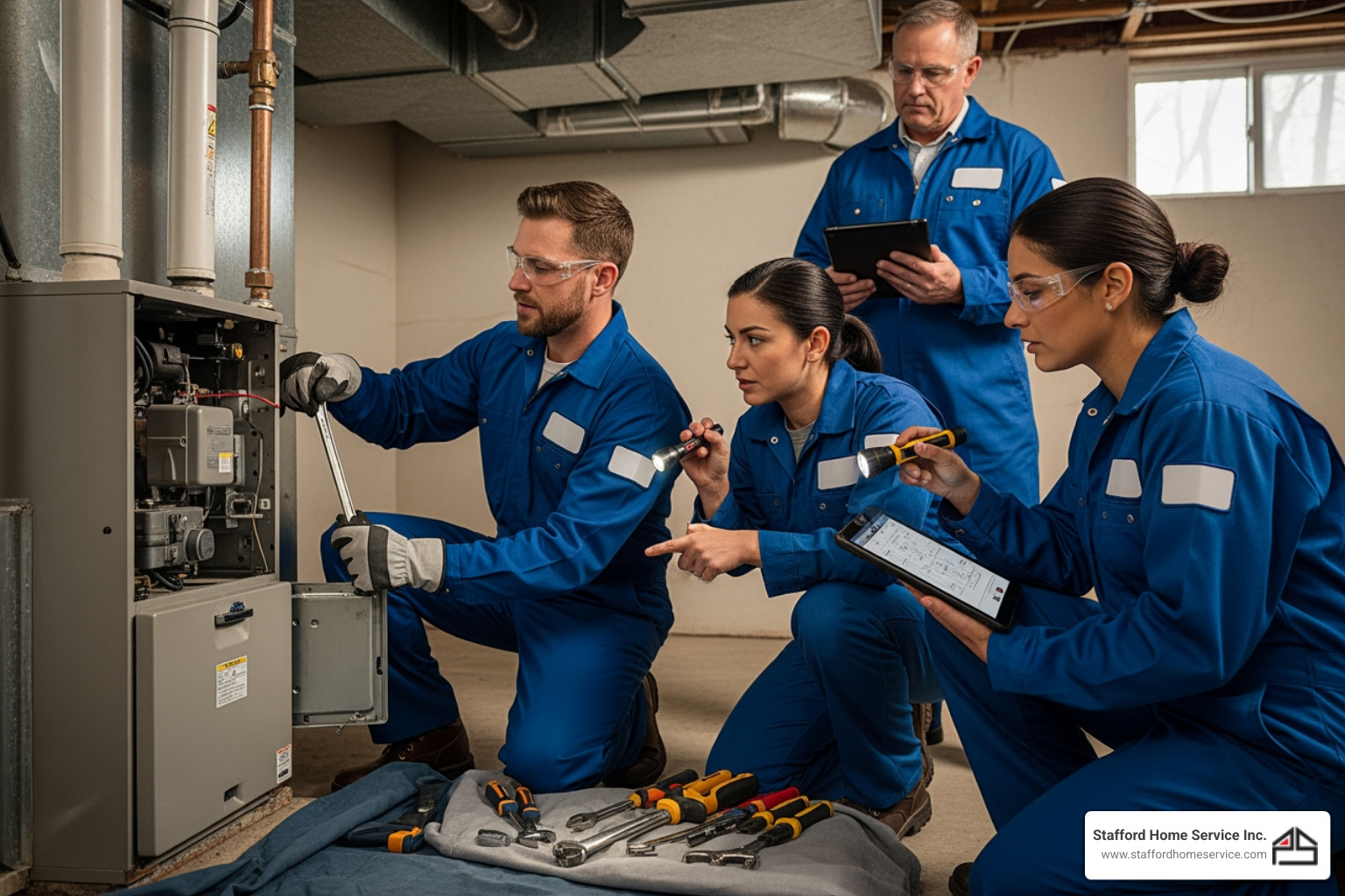 cozy Minneapolis living room in winter - affordable heating repair in minneapolis, mn