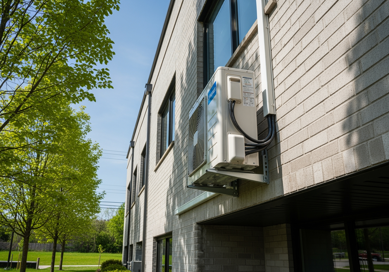 Infographic showing how a ductless mini-split system works - mini-split company in mounds view, mn