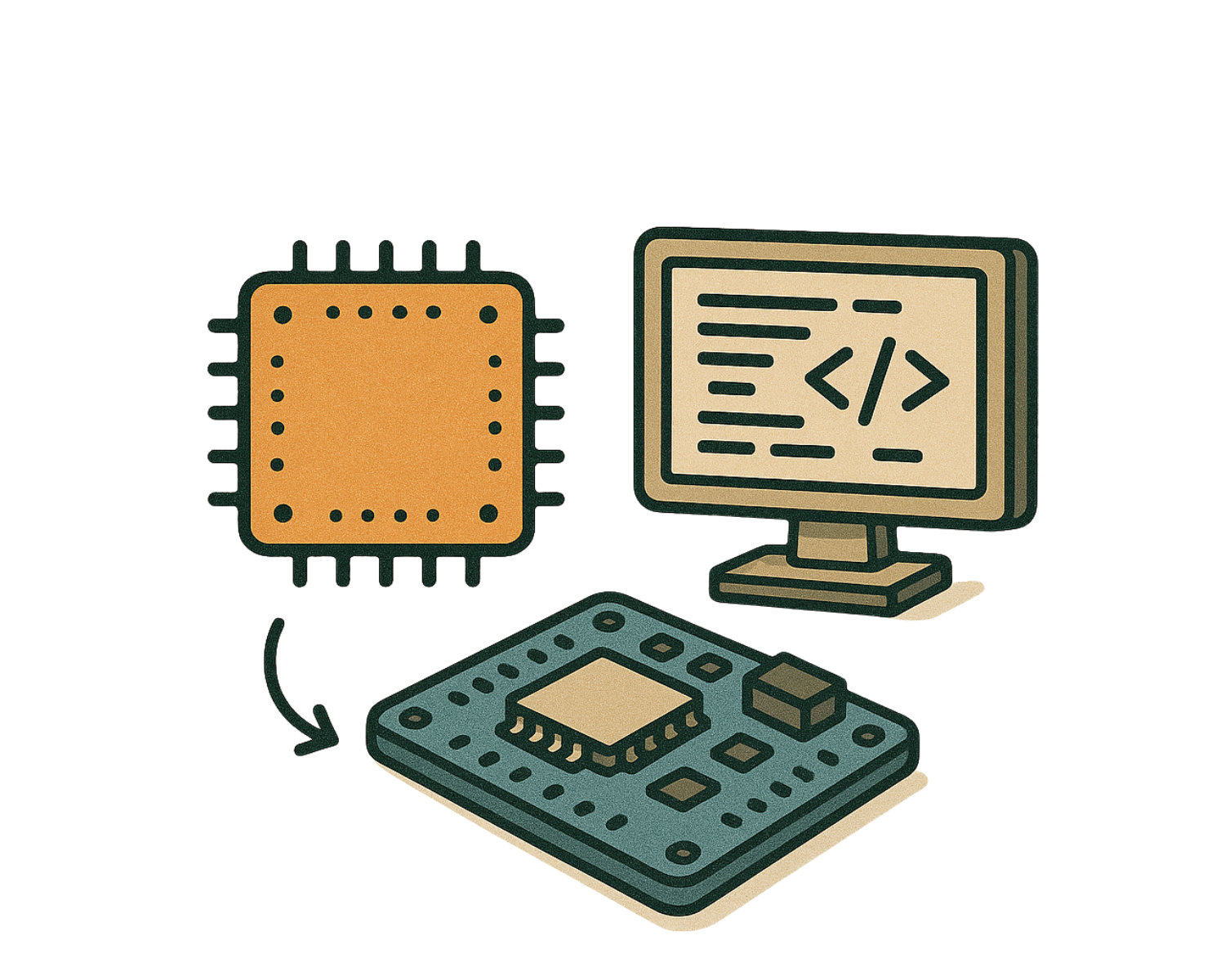 Firmware computer with PCB board