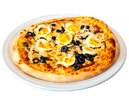 Pizza Deluxe auf einem Teller