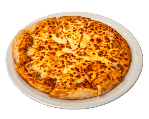 Pizza Margherita auf einem Teller