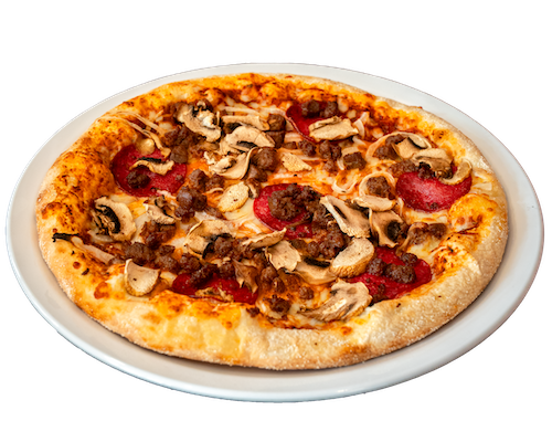 Pizza Supreme auf einem Teller