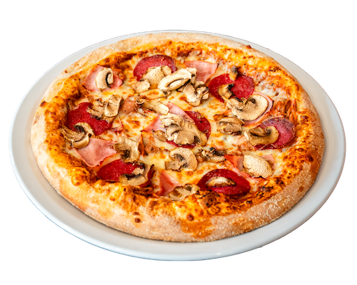 Pizza Nizza auf einem Teller