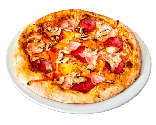 Pizza Grandioso auf einem Teller