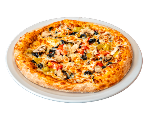 Pizza Vegi auf einem Teller