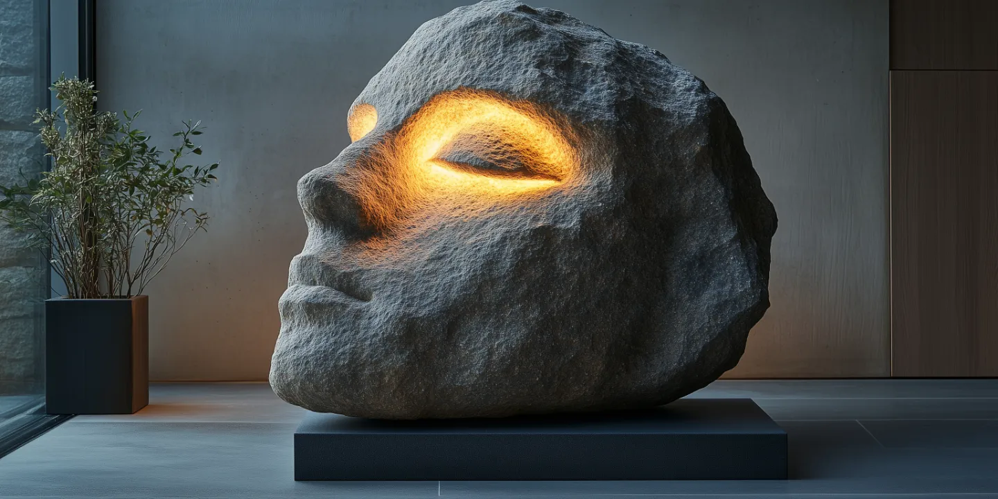 stone lamp