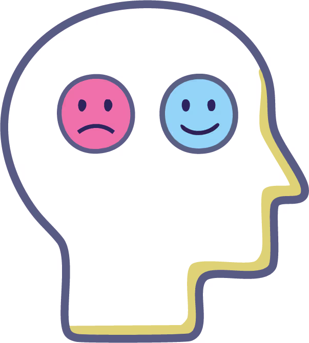 Emotion Icon Lächeln und traurig