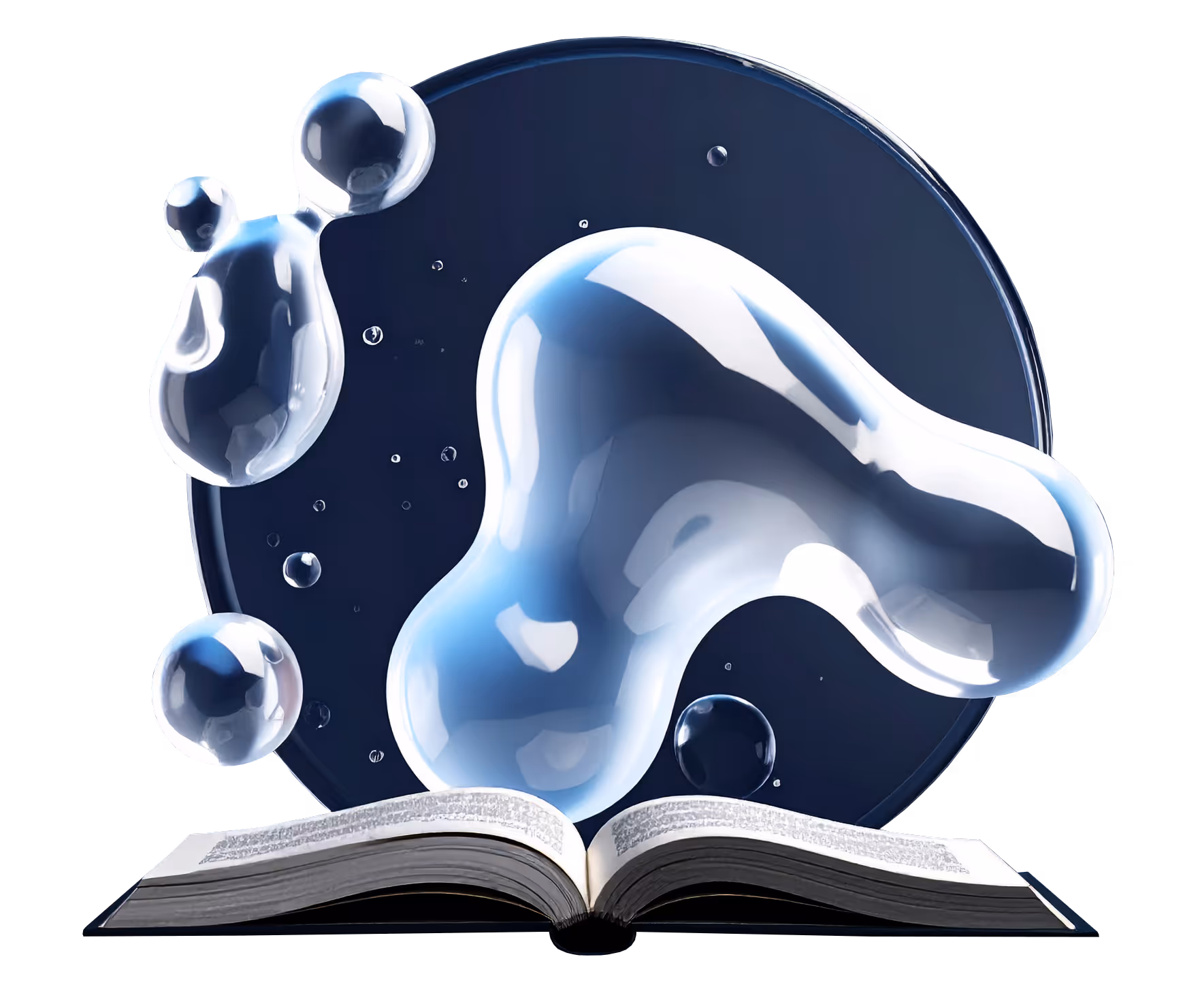 Wasserkugeln mit Buch