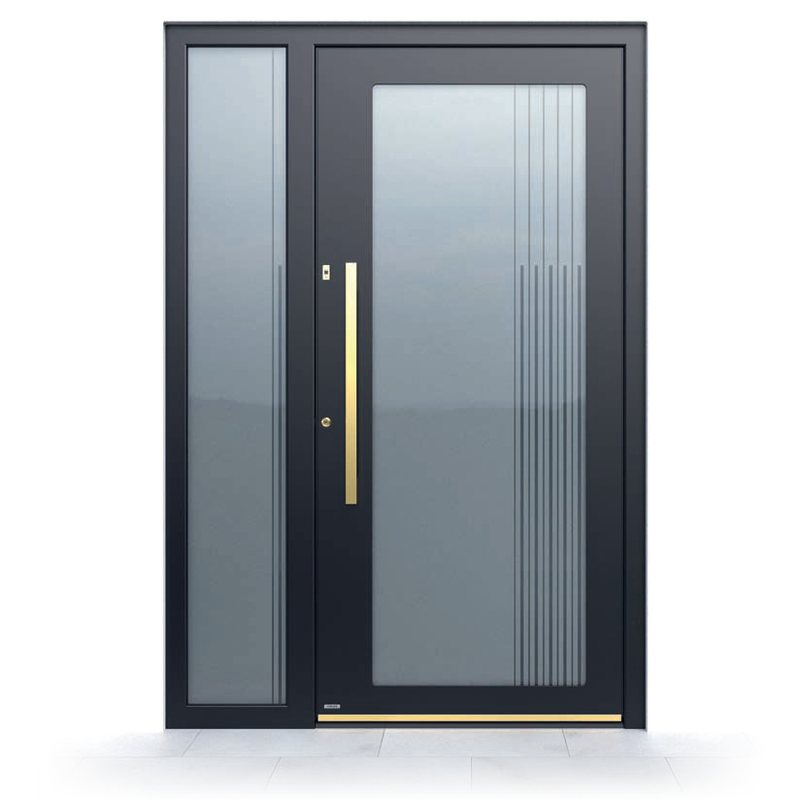 Ușă de intrare Pirnar Premium 1005, FS 9005 · PVD Golden Honey