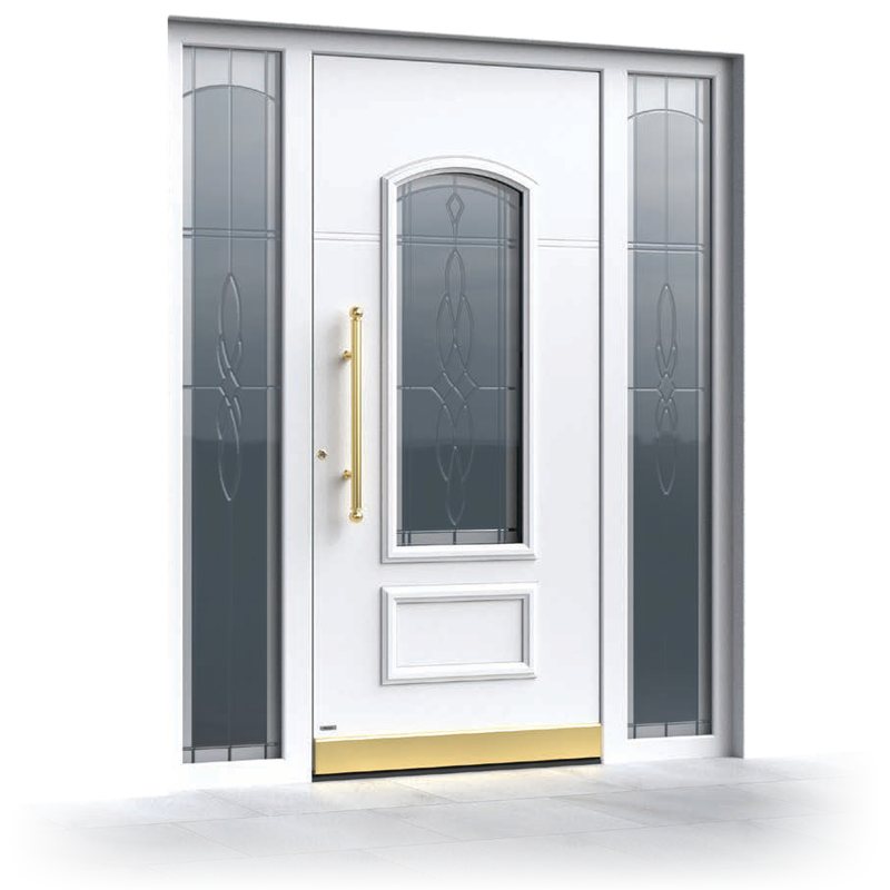 Ușă de intrare Pirnar Premium 3050, FS 9016 · PVD Golden Honey
