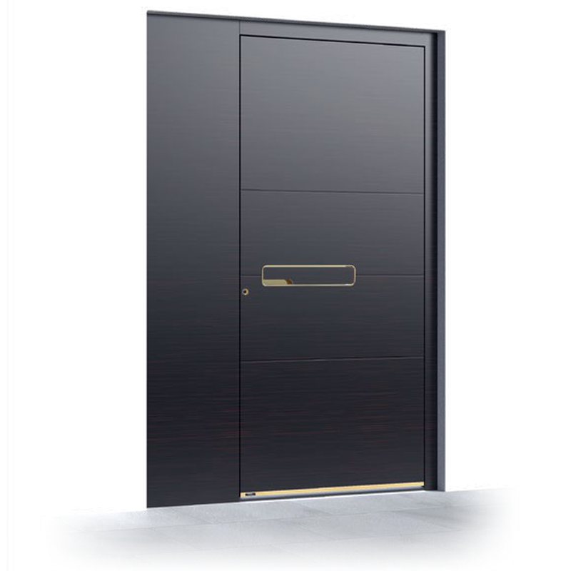 Ușă de intrare Pirnar Ultimum 612 A GLASS, Sticlă decorativă African Mystery Matte · PVD Golden Honey