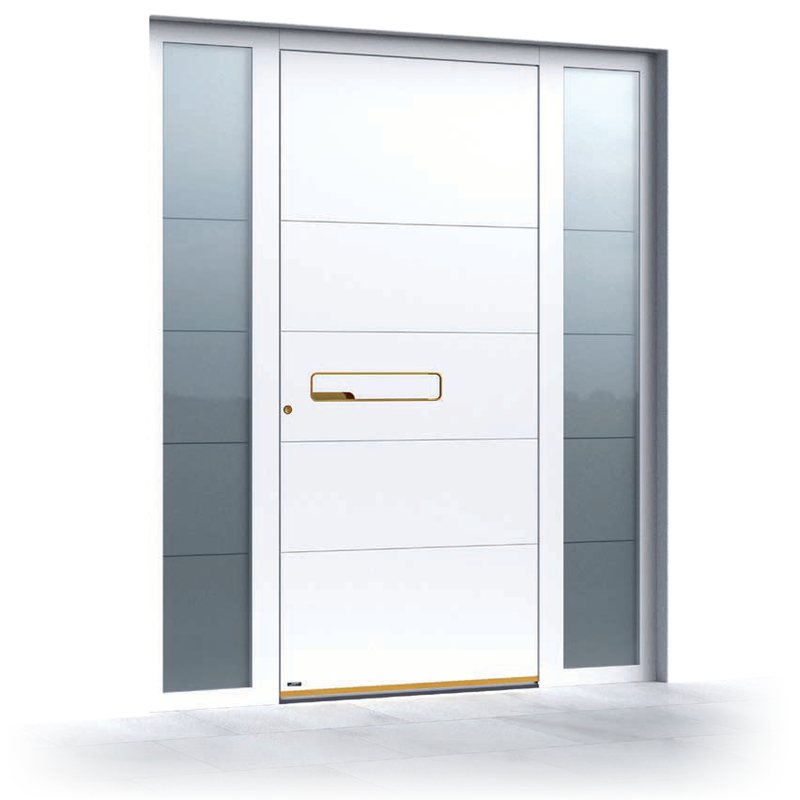Ușă de intrare Pirnar Ultimum 613 A ALU, FS 9016 · PVD Copper Dusk