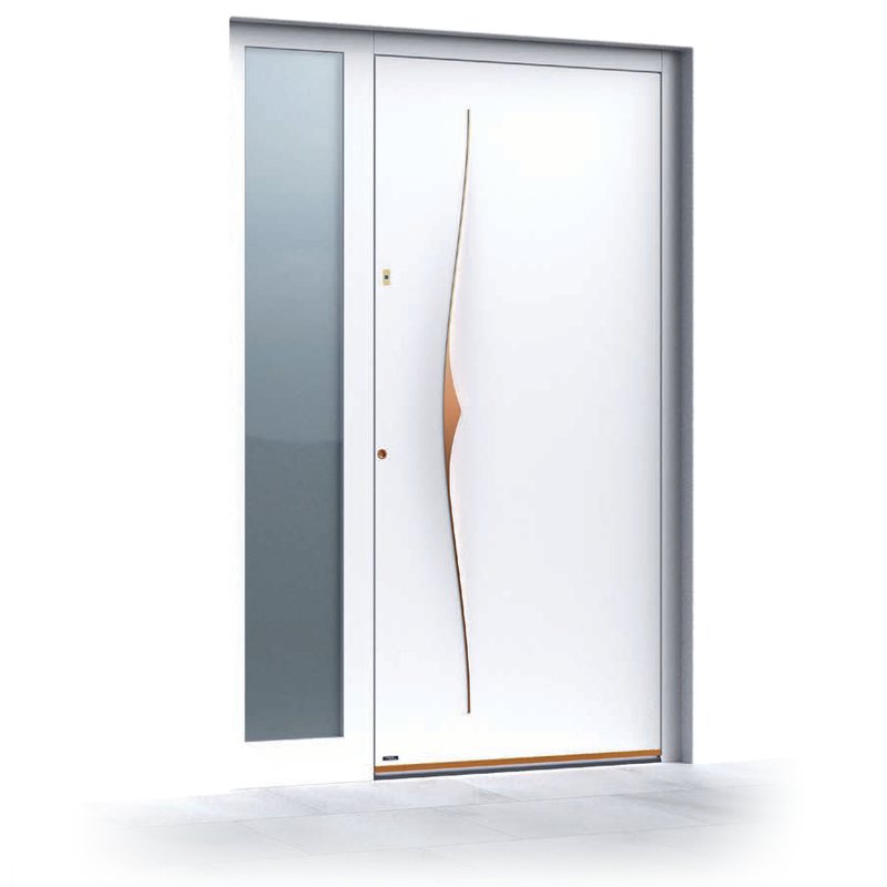 Ușă de intrare Pirnar Ultimum 628 A ALU, FS 9016 · PVD Copper Dusk