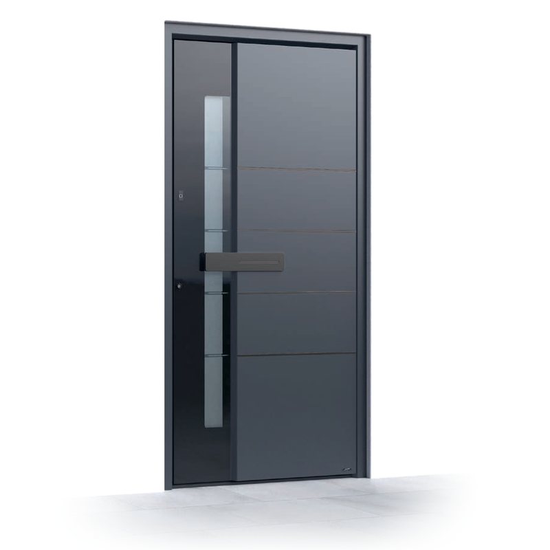 Ușă de intrare Pirnar Ultimum 505 GLASS, DB 703 (80077) · PVD Volcanic Shadow