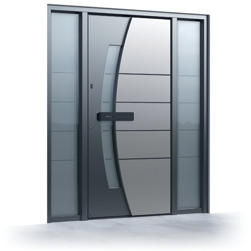 Ușă de intrare Pirnar Ultimum 510 ALU, 70105 + 70161 la exterior · PVD Volcanic Shadow