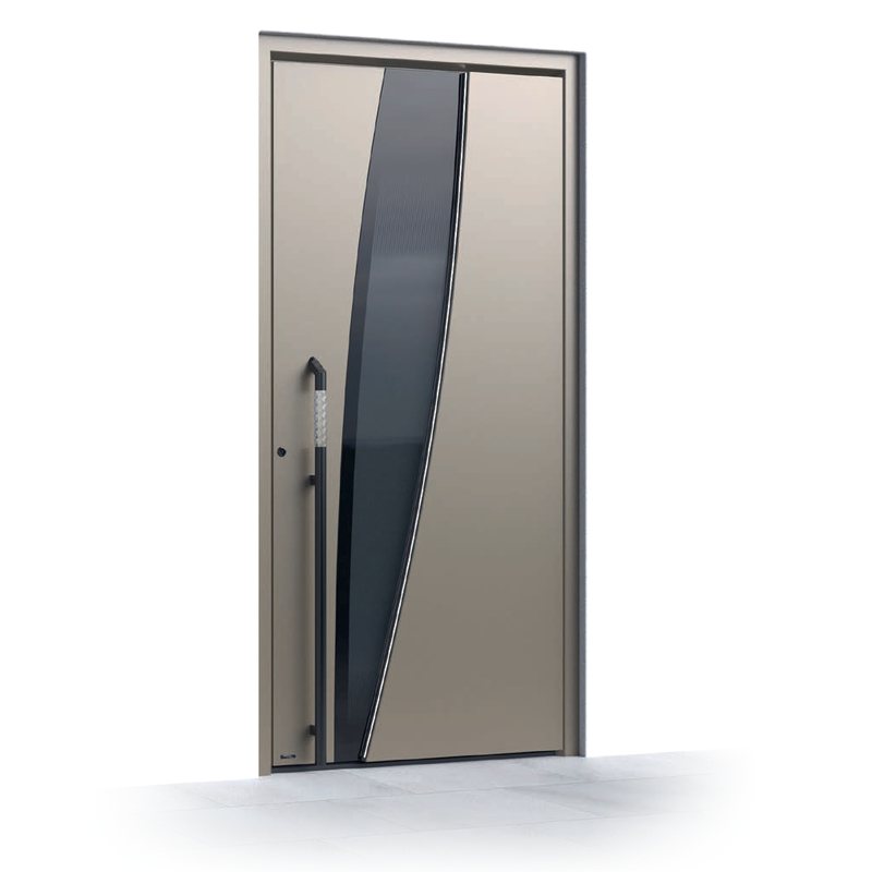 Ușă de intrare Pirnar Ultimum 529 ALU, FS Quarz 2 · PVD Volcanic Shadow