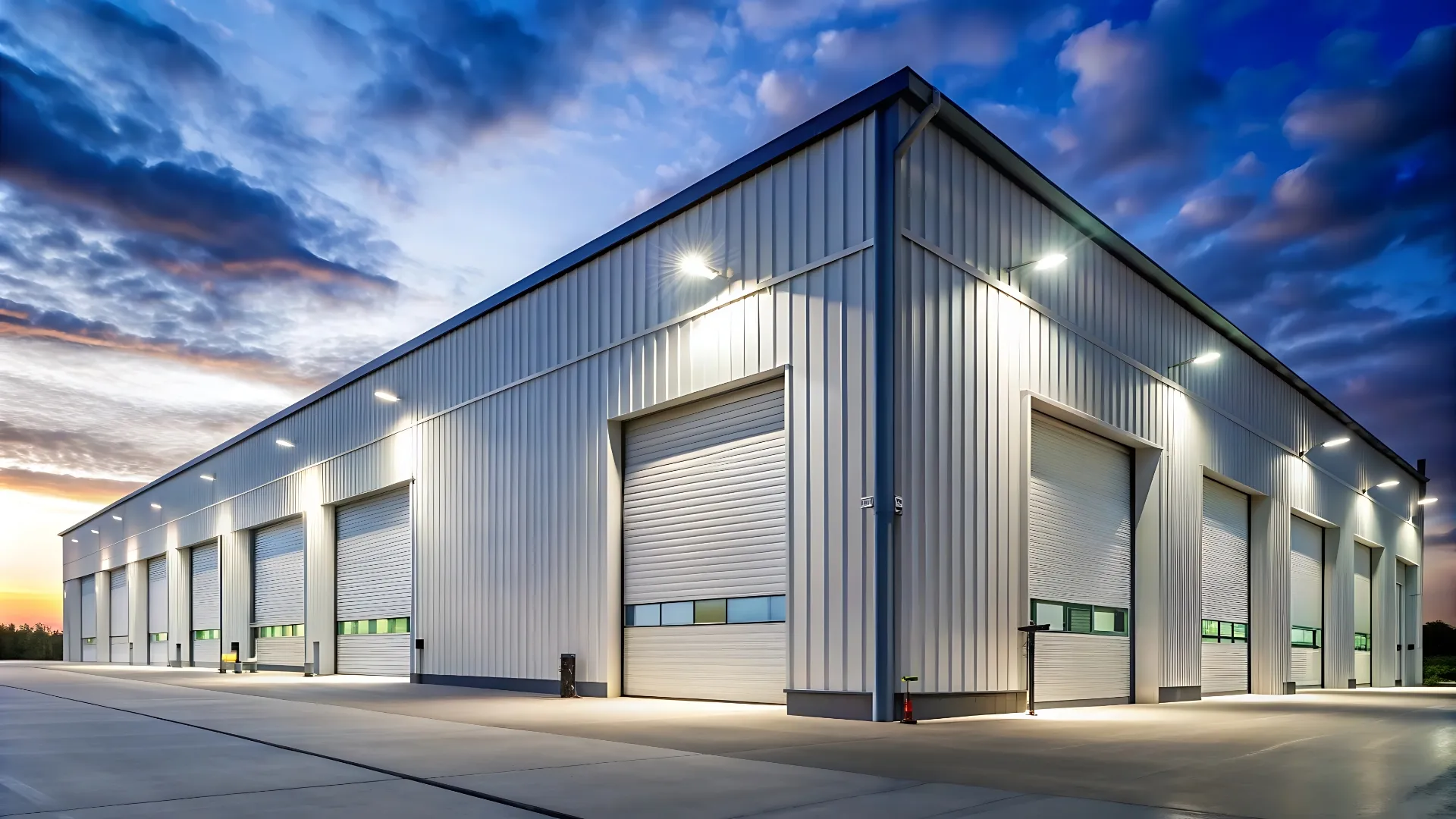 LED-Beleuchtung in einer Produktionshalle