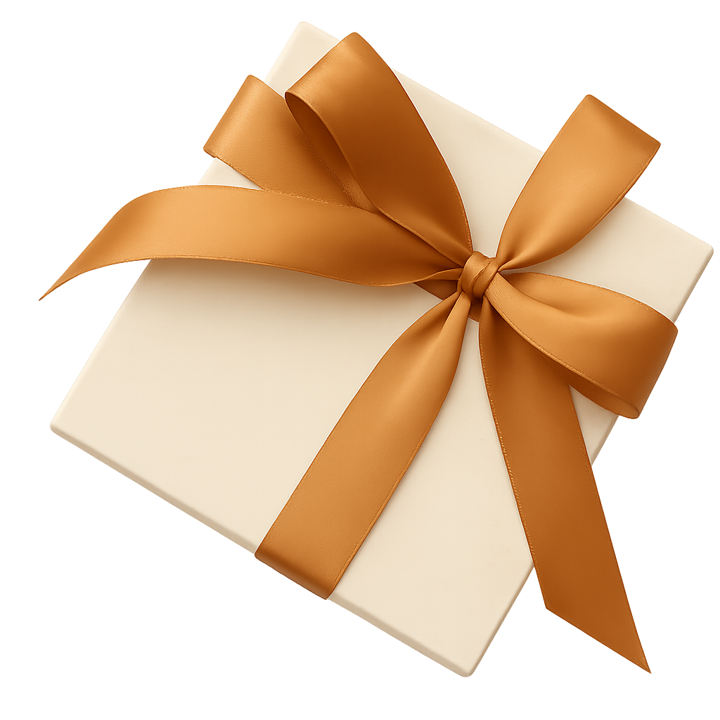 Coffret cadeau élégant avec un ruban doré, idéal pour offrir les chocolats artisanaux de la Maison Charrier.