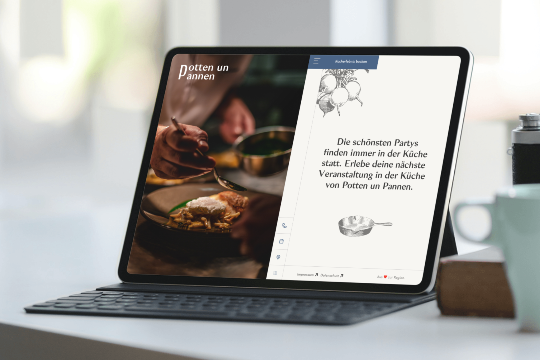 Aktuelles Projekt Potten un Pannen - Vorschau auf iPad