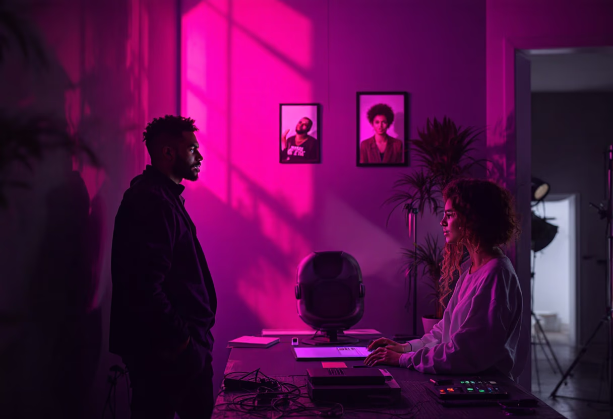 image of an office collaboration scene (for a mobility and transportation)